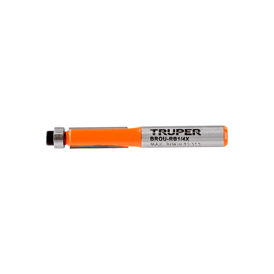 Broca para router, corte recto, 1/4' con