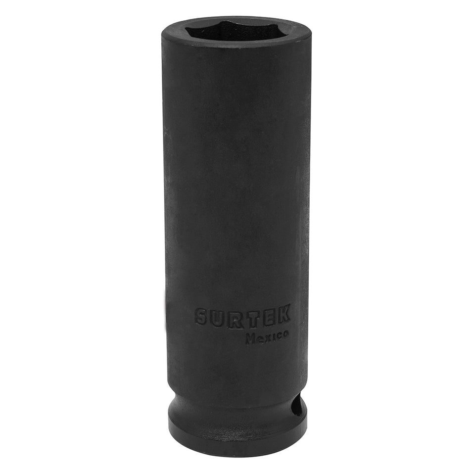 Dado de impacto largo cuadro de 1/2", 6 puntas, en pulgadas, 3/4" Surtek S7824HL