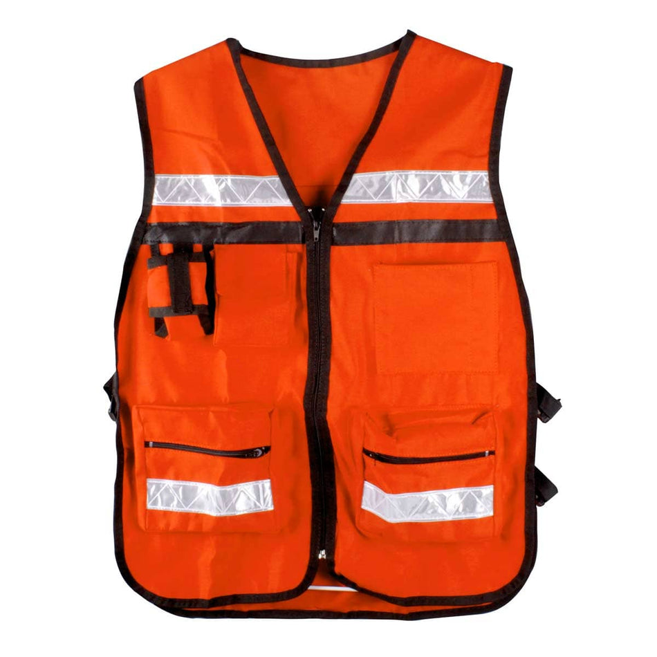 CHALECO TIPO SUPERVISOR NARANJA UNITALLA