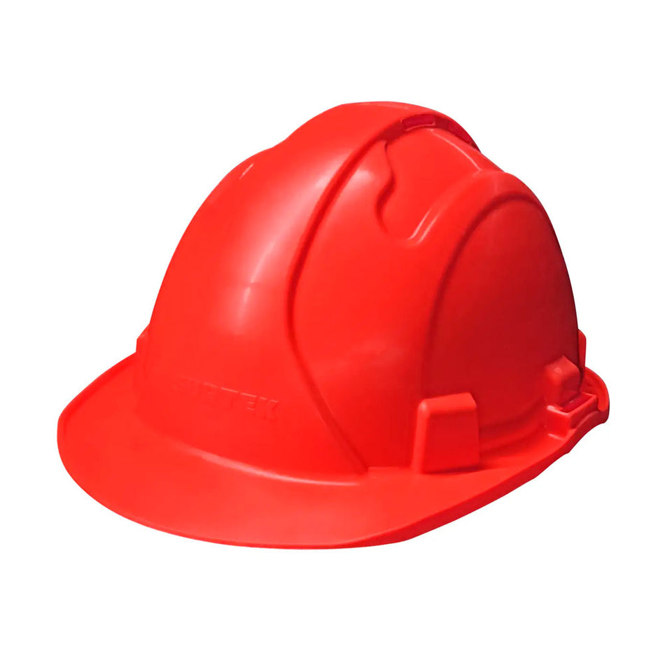 Casco de seguridad con ajuste de intervalos de 4 puntos, color rojo Surtek CASR