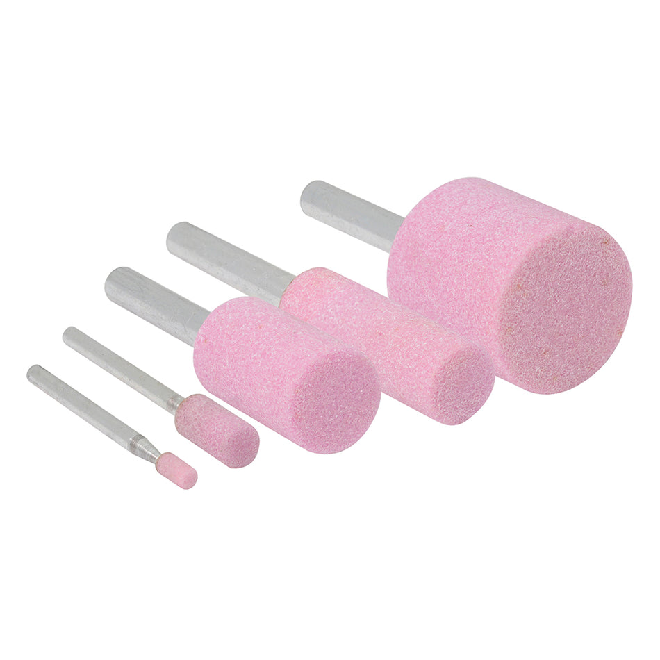 Juego de puntas montadas óxido de aluminio rosas tipo W, 5 piezas Urrea APM5W