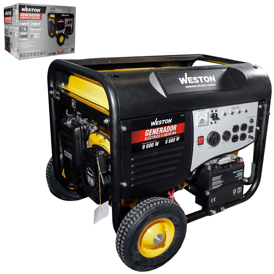 GENERADOR ELECTRICO A GASOLINA 9020W (IN