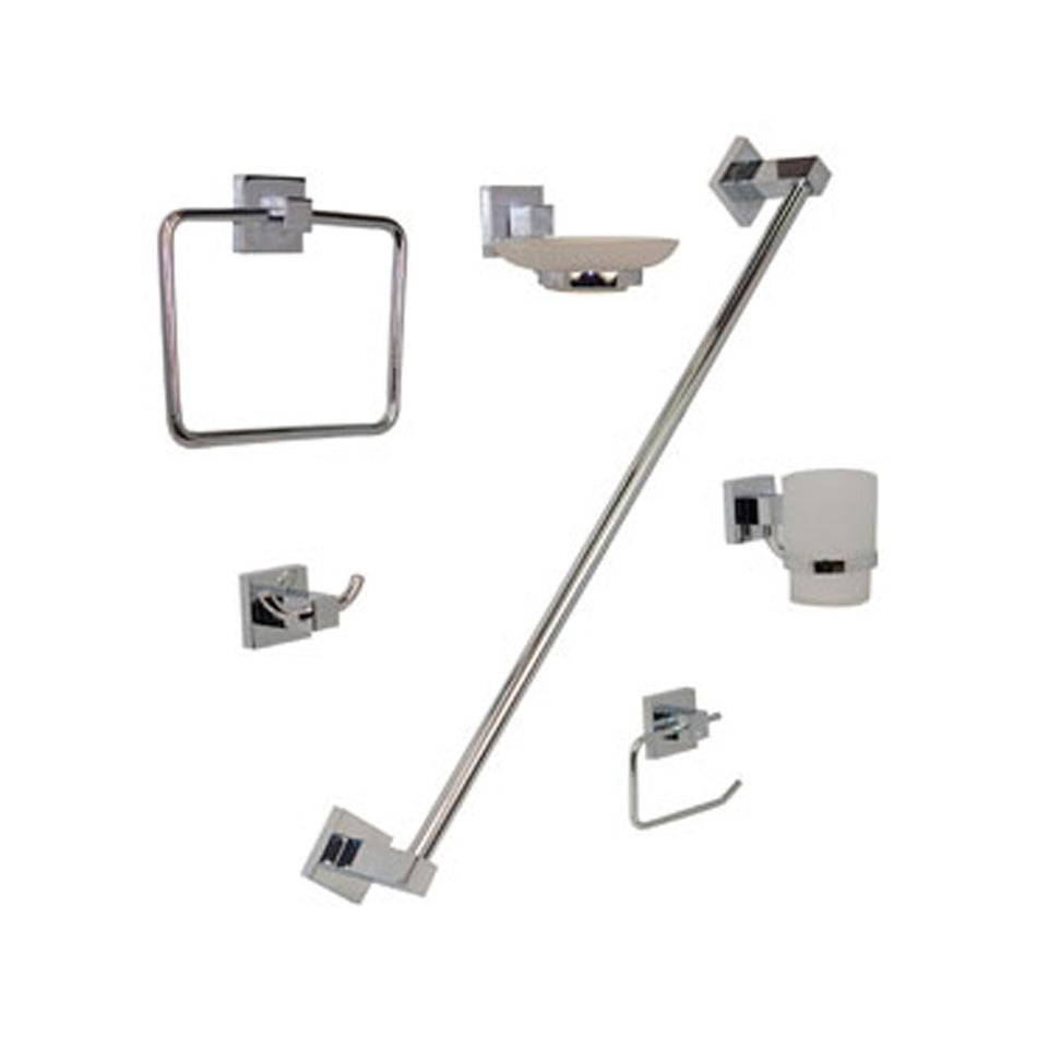 JGO. ACCESORIOS P/EMPOTRAR AC.CROMO, RUG