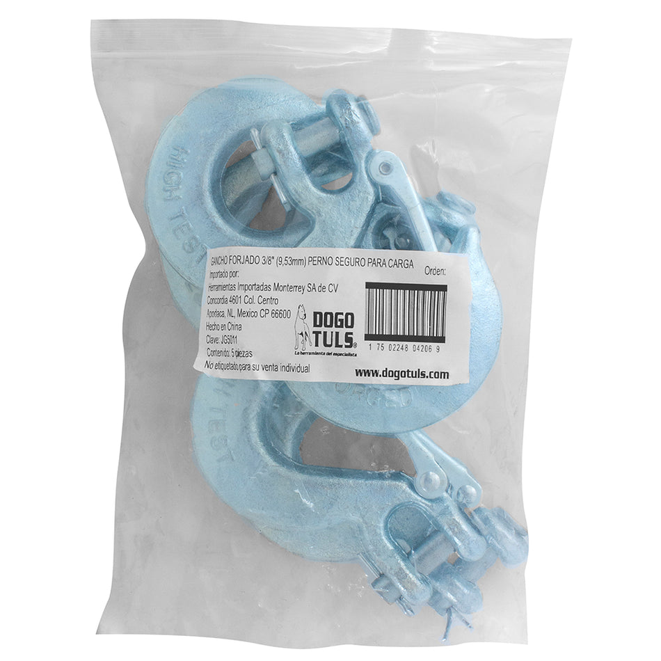GANCHO FORJADO 3/8" PERNO SEGURO P/CARGA DOGOTULS JG5011