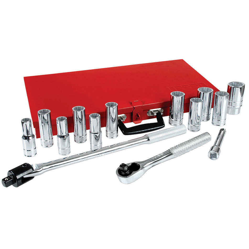 Juego de dados y accesorios cuadro de 1/2" en pulgadas, 15 piezas Urrea 5300A