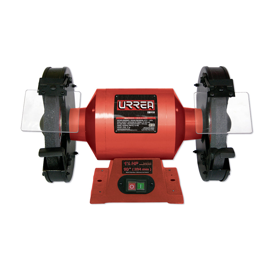 Esmeril de banco 10" 1 1/4 HP 900 W 127 V, 1750 RPM Urrea EB910