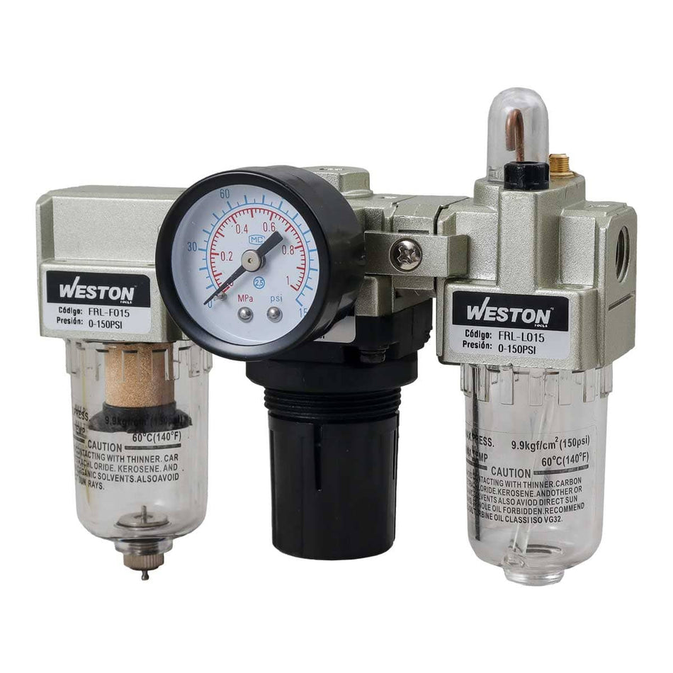 FRL TIPO SMC (3 UNIDADES) 1/4" NPT, WEST