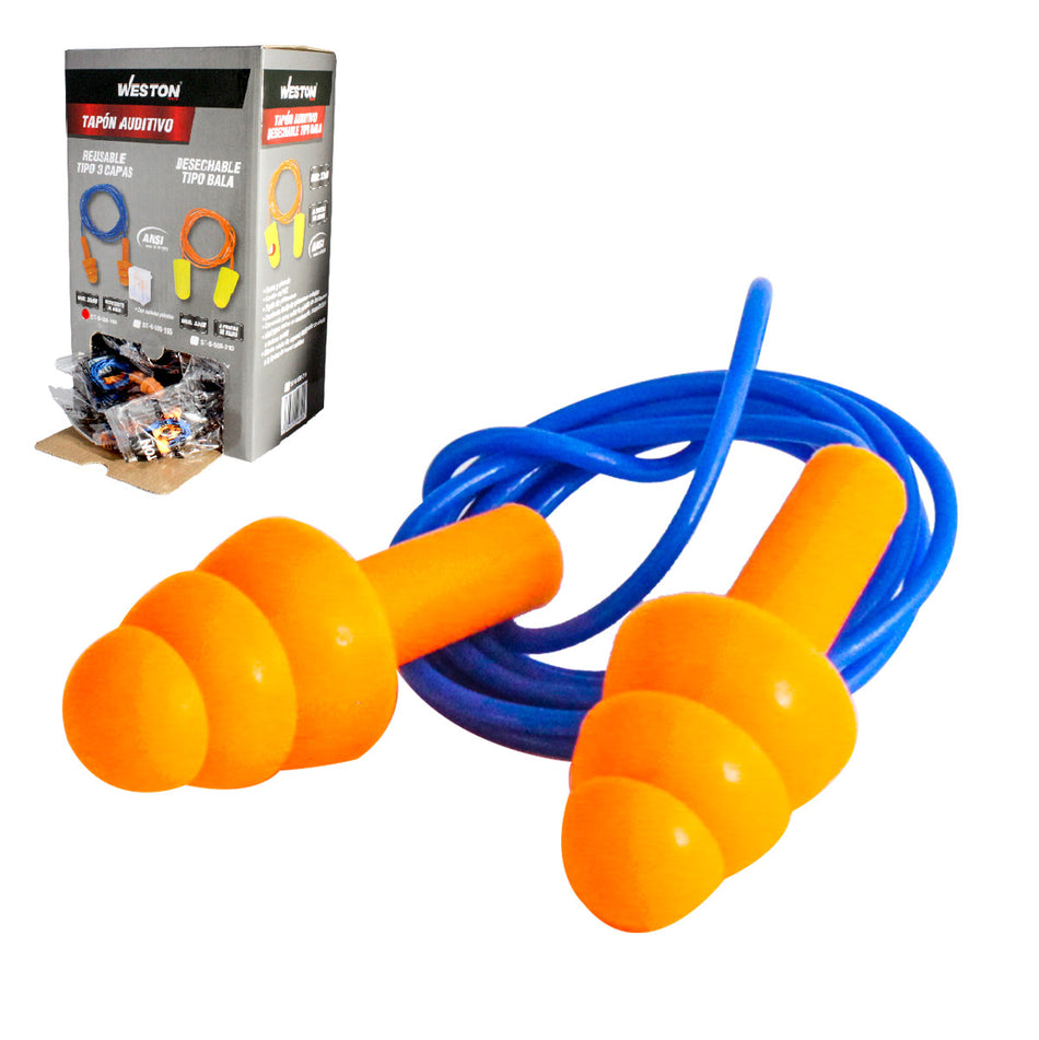 TAPON AUDITIVO REUSABLES 26DB    (PRECIO