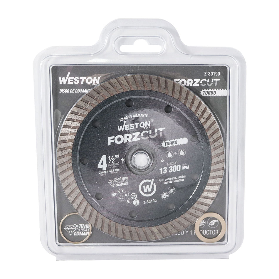 DISCO DE DIAMANTE RIN TURBO 4-1/2" FORZC