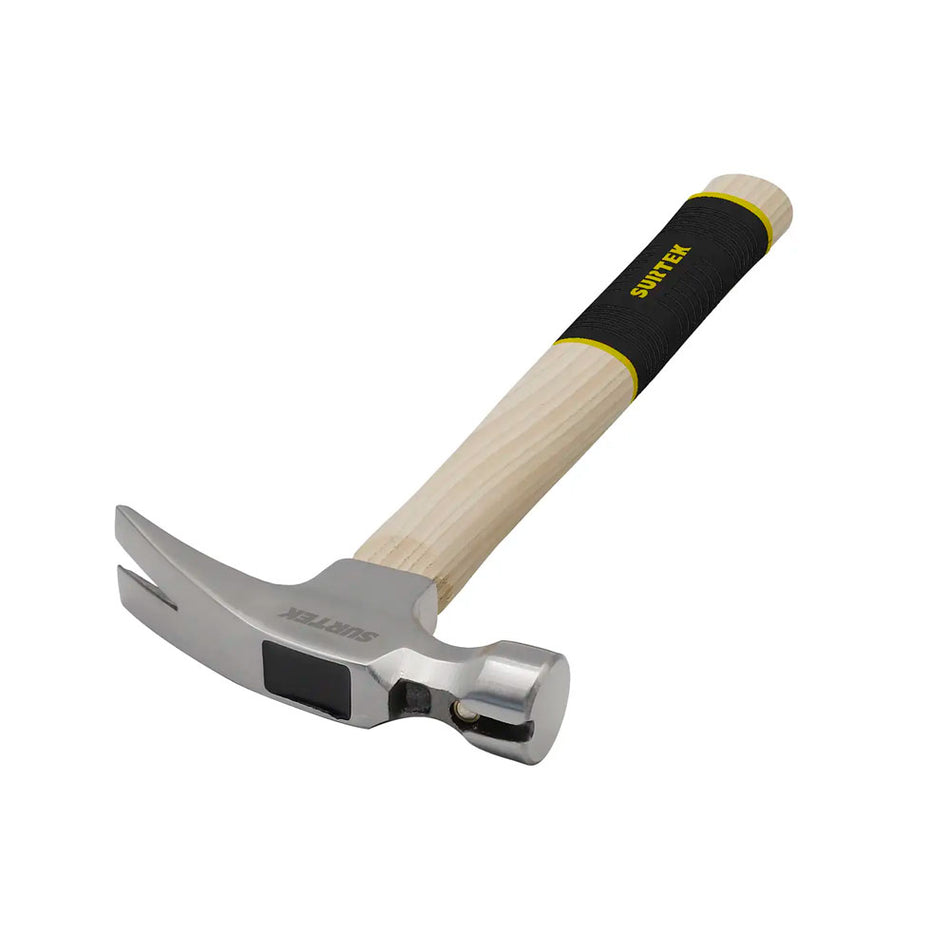 Martillo de uña recta con cabeza fresada con mango de madera, 24 oz Surtek 424FG