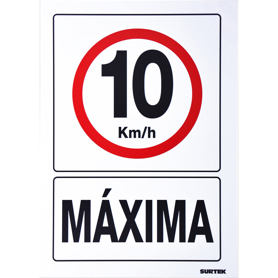 Señal "10 km/h máxima" Surtek SES50