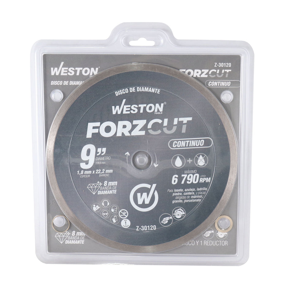 DISCO DE DIAMANTE RIN CONTINUO 9" FORZCU