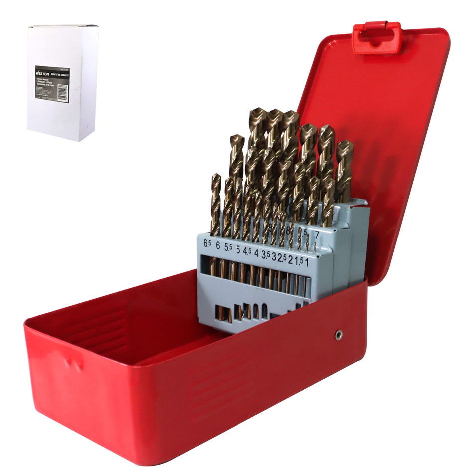 JUEGO DE BROCAS DE COBALTO METRICAS 1.00