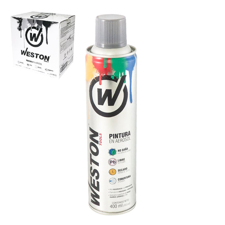 PINTURA AEROSOL GRIS PLATA 400ml (Precio