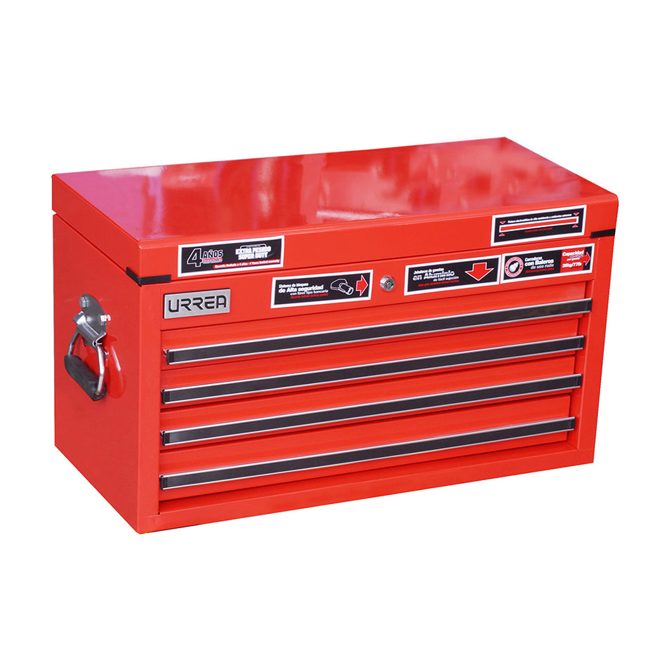 Gabinete superior 4 gavetas color rojo serie X 27" Urrea X27S4