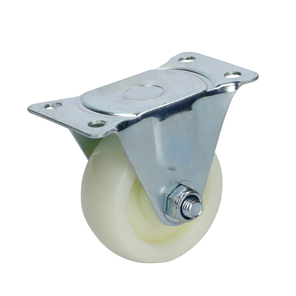 Rodaja de polipropileno blanca fija 3" Surtek RN7F