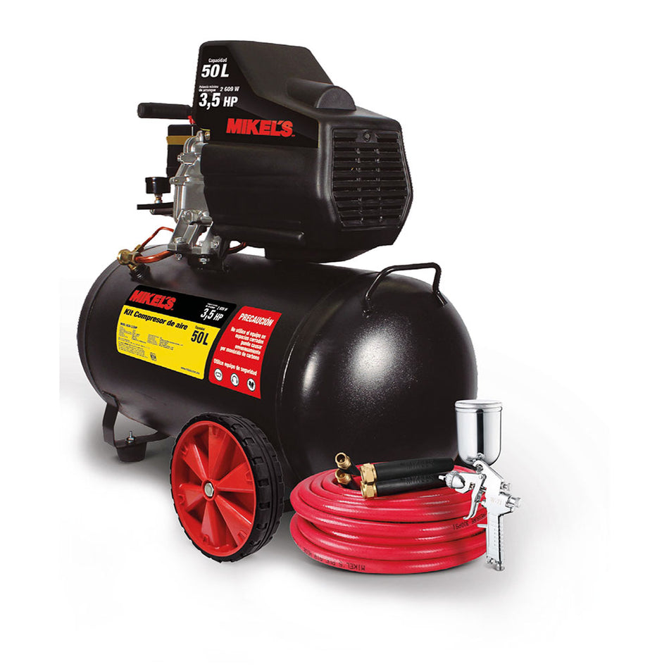 Compresor de aire 3.5 HP con Kit Neumáti MIKELS KCA-3.5HP