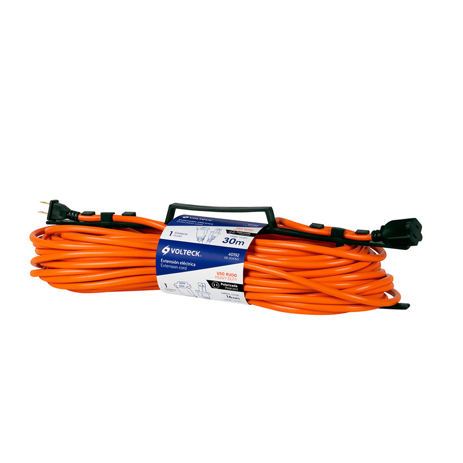 Extensión eléctrica uso rudo 30 m 2x16 A