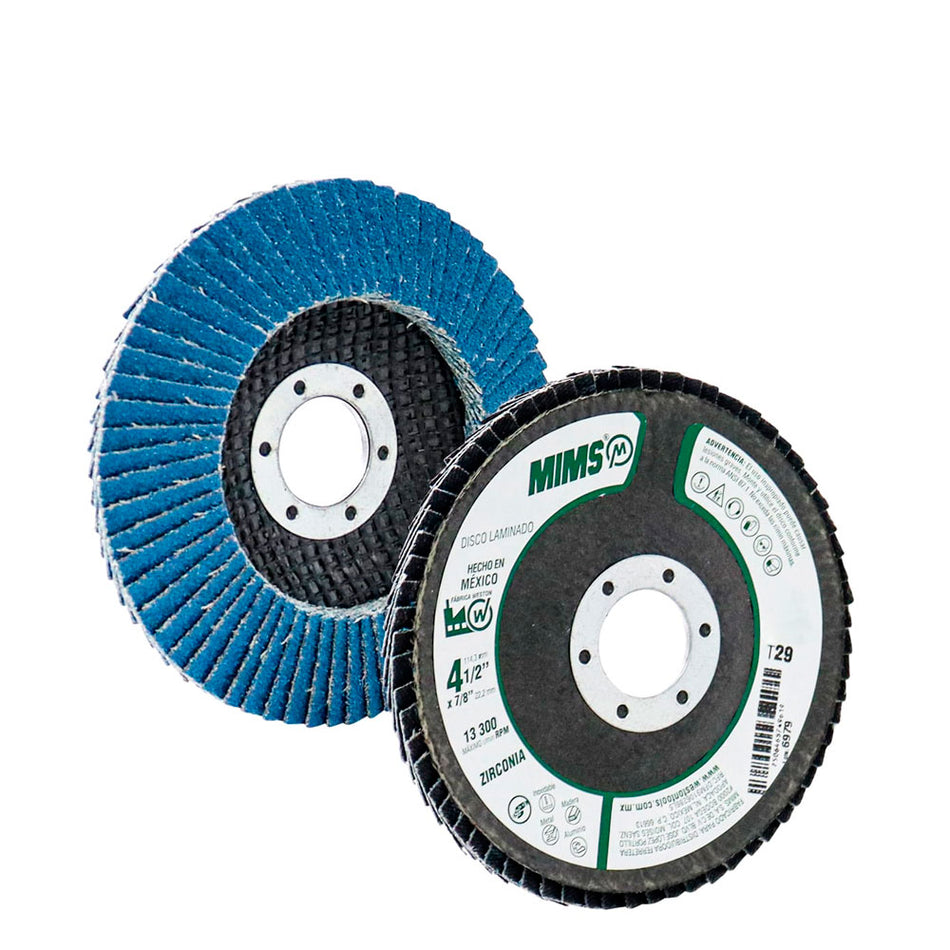 DISCO LAMINADO MIMS 4-1/2" X 7/8" G80 (Z