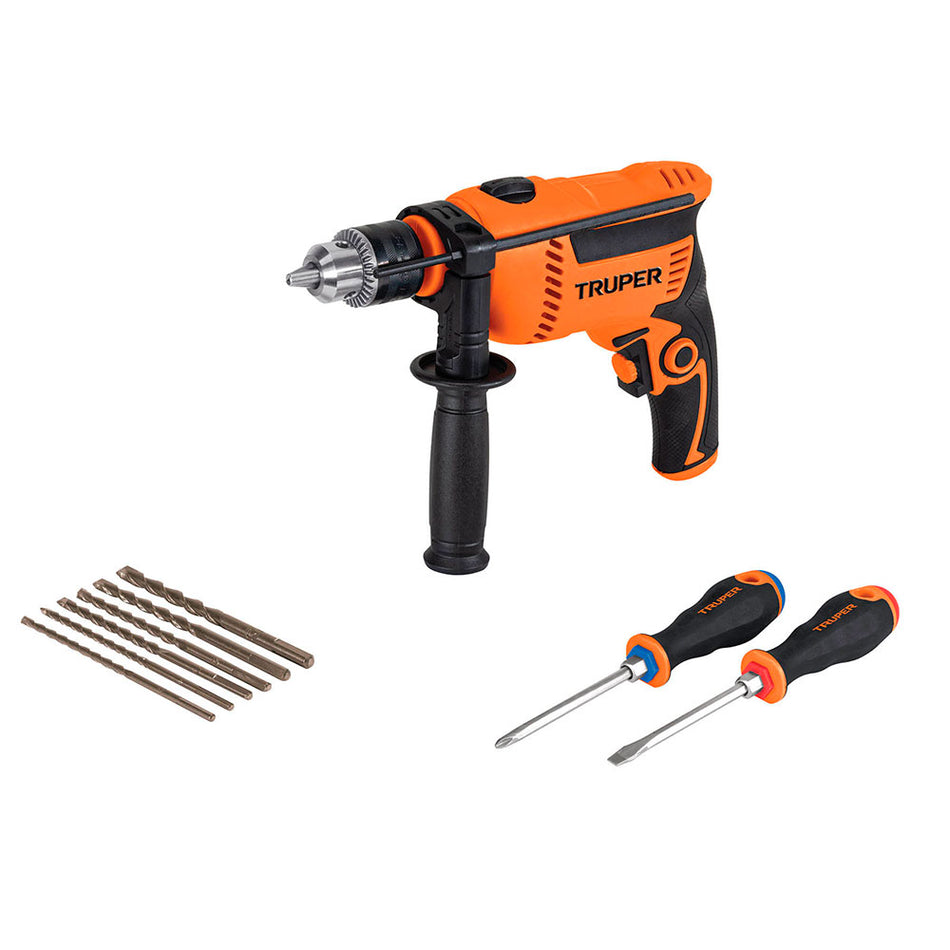 Rotomartillo 1/2' 650 W, 6 brocas y 2 de