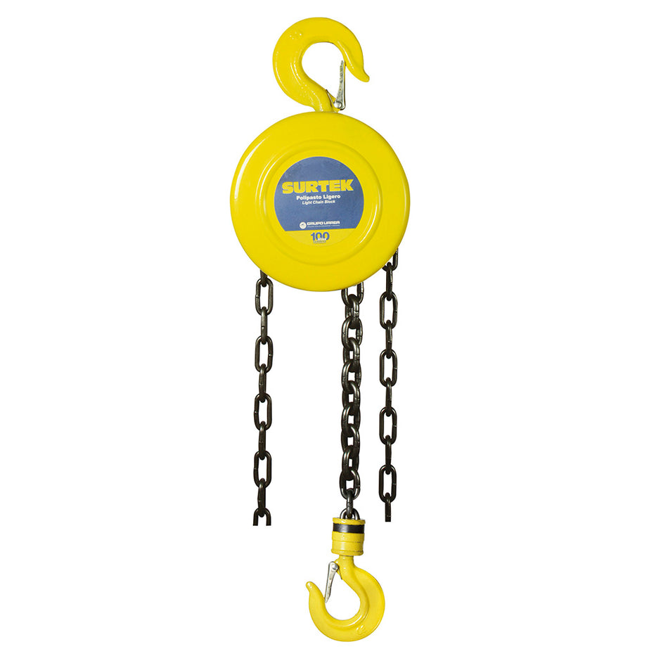 Polipasto manual 2 ramales, 2 ton, cadena 2.5 m Surtek POLAC3L