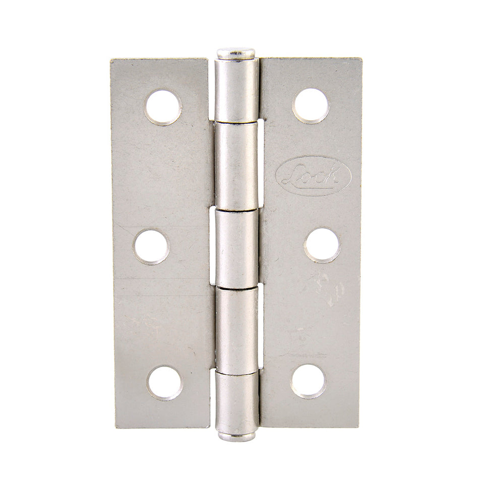 Bisagra alargada perno remachado de acero níquel satinado 2" x 1.61" Lock LBA20NI