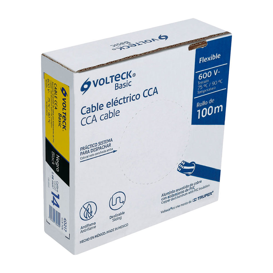 Rollo de 100 metros de cable THW CCA 14