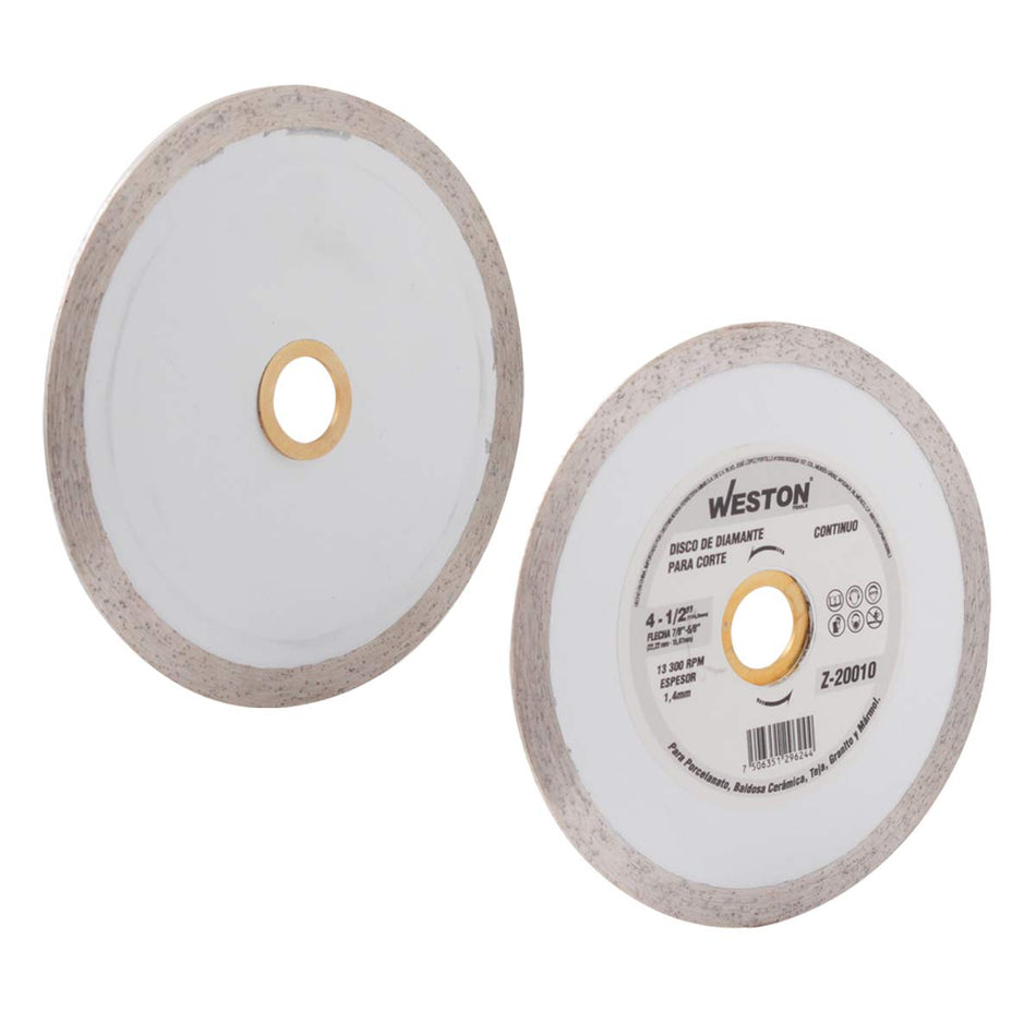 DISCO DE DIAMANTE 4-1/2" CONTINUO