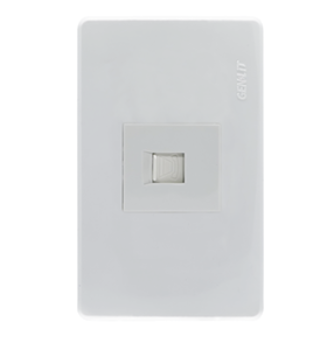PLACA TOMA TELEFONO BLANCO