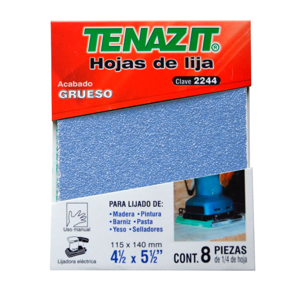 Paquete de hojas de lija de óxido de alu
