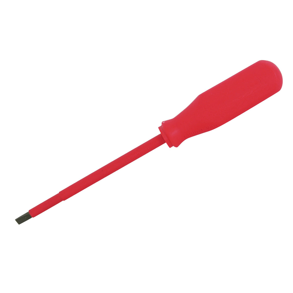 Destornillador rojo 1000 V, punta plana 3/32" x 3" Urrea 9713