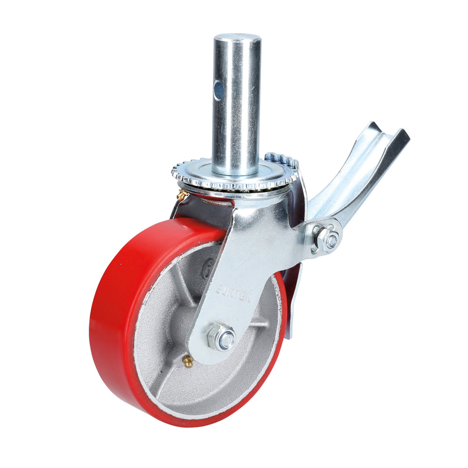 Rodaja de poliuretano para andamio con freno 6" Surtek RB15B