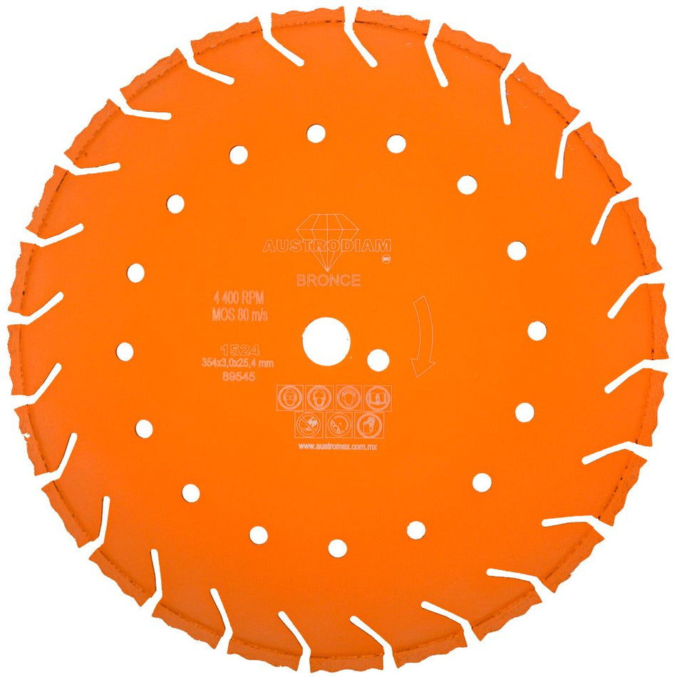 Disco de diamante de 350 x 3.0 x 25.4 mm