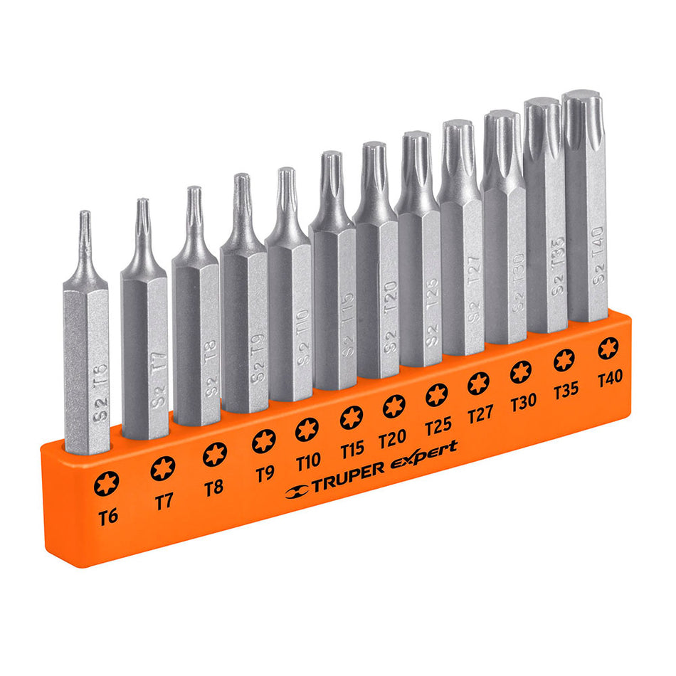 Juego de 12 puntas torx combinadas largo