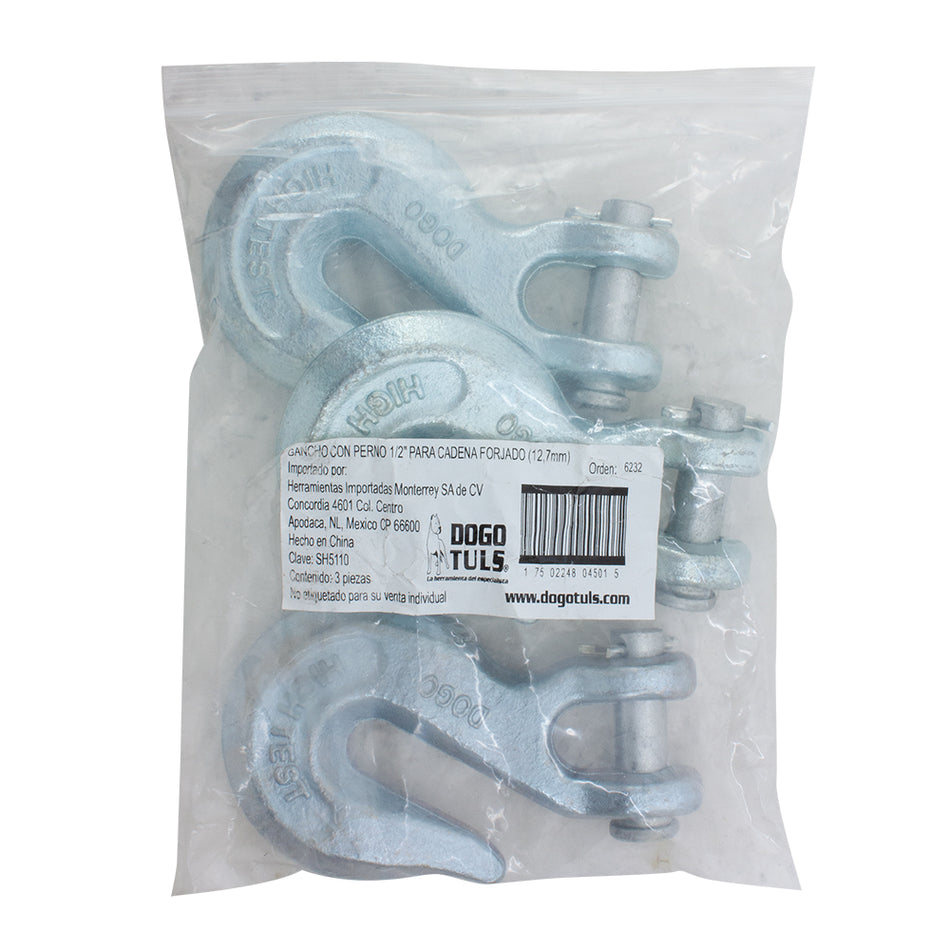 GANCHO C/PERNO 1/2" P/CADENA FORJADO DOGOTULS SH5110