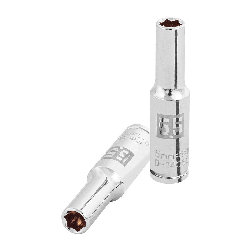 Dado largo de 5.5 mm, 6 puntas, cuadro 1