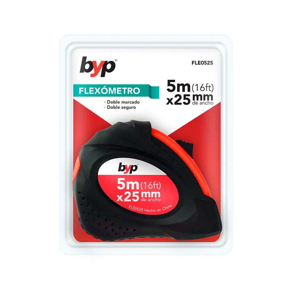 FLEXÓMETRO 5 M. X 25 MM., BYP