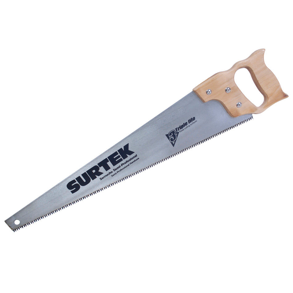 Serrucho triple filo con mango de madera de 26" Surtek 120249