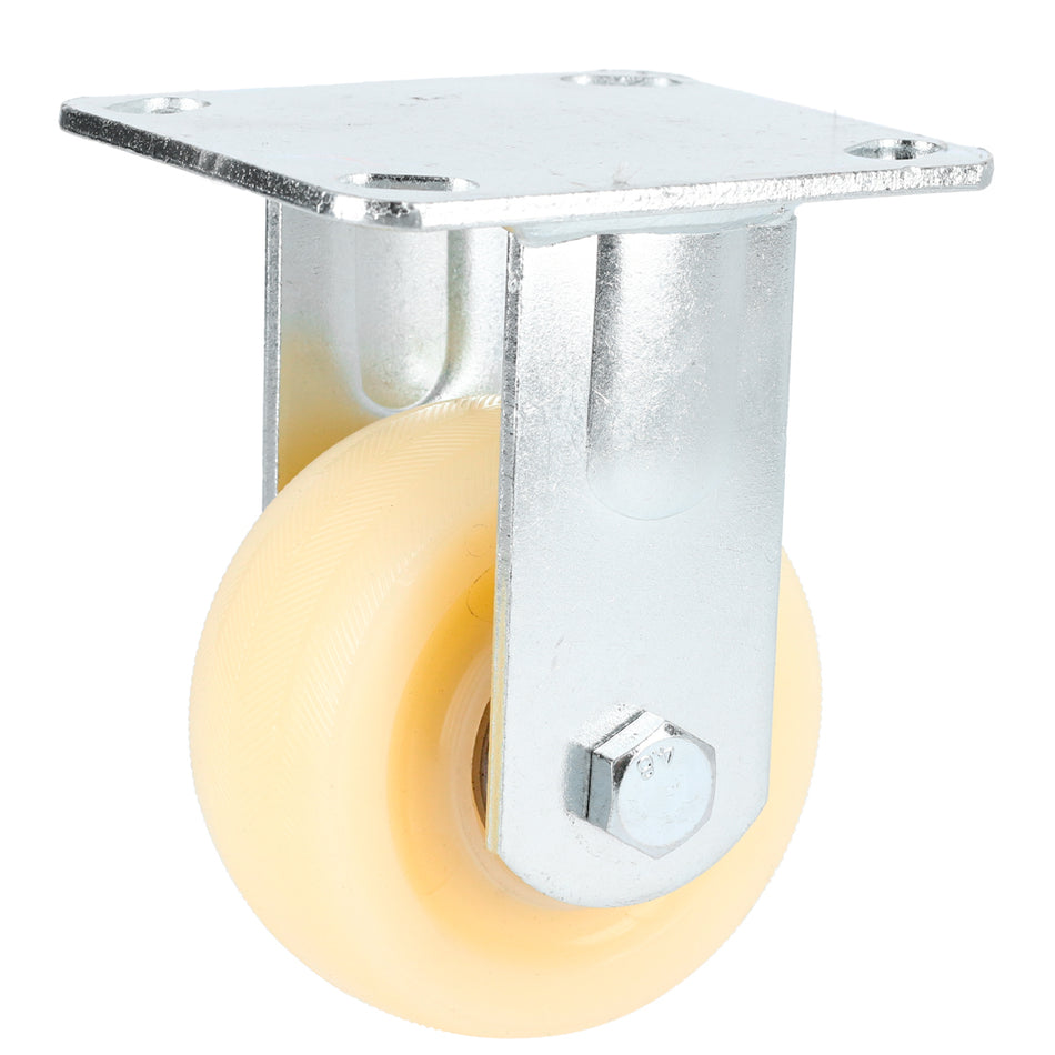Rodaja de polipropileno blanca fija 4" Surtek RN10F
