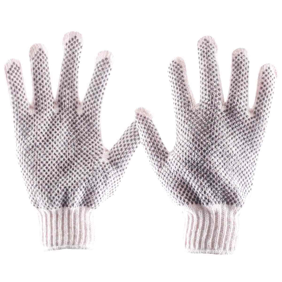 GUANTE ALGODON BLANCO C/PUNTOS PVC UNITA
