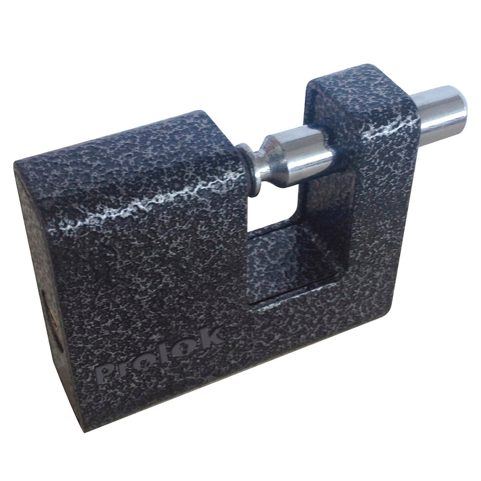 Candado de hierro para cortina metálica 80 mm, negro, llave estándar Prolok P19C80