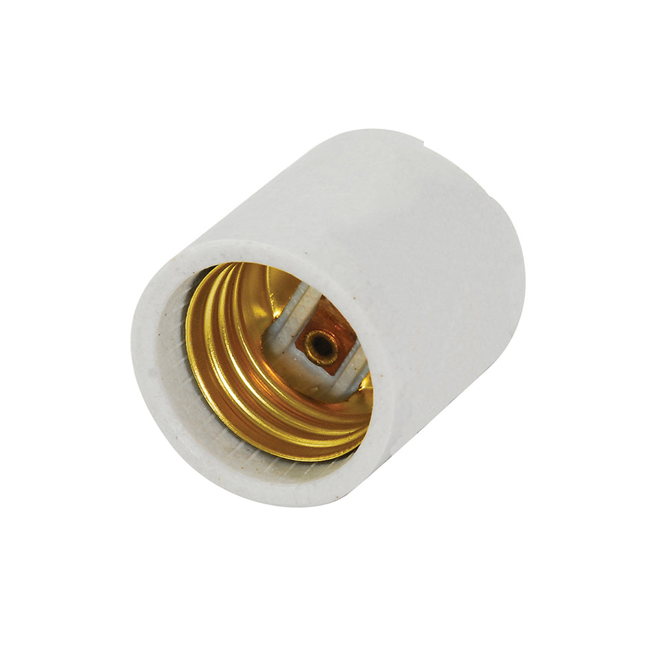 Portalámpara sencilla de porcelana 3.5 cm, color blanco Surtek 136675