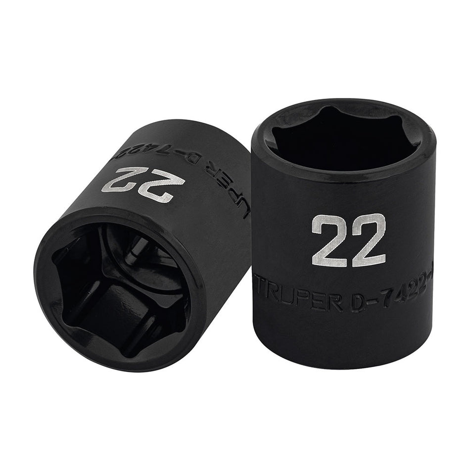 Dado de impacto de 22 mm, 6 puntas, cuad