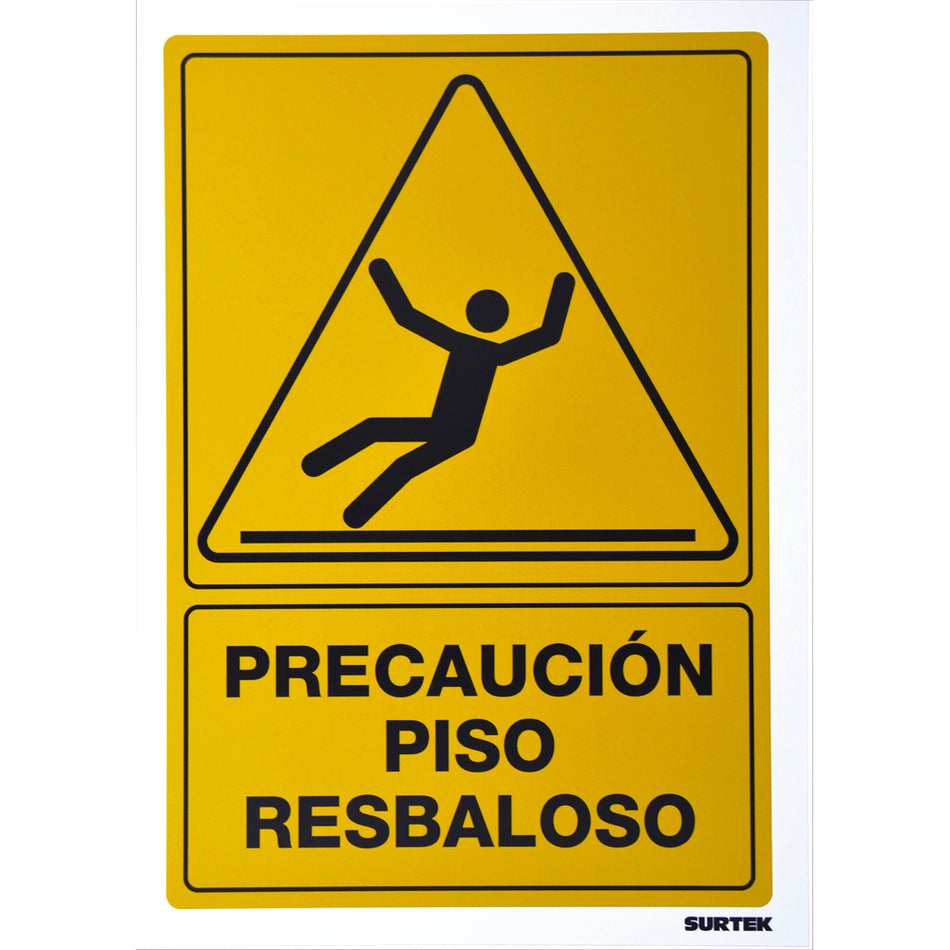 Señal "Precaución piso resbaloso" Surtek SES33