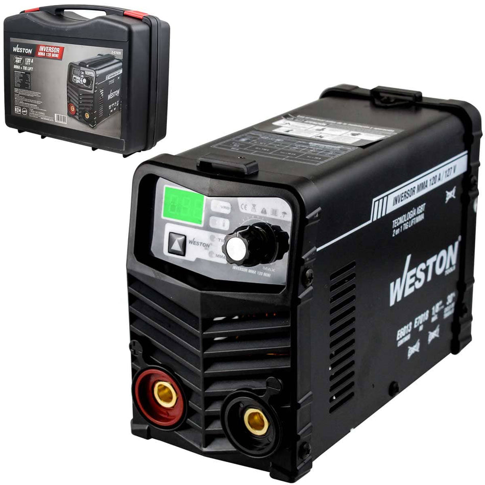 INVERSOR MMA 120 AMP MINI 110VÂ  C/ESTUC