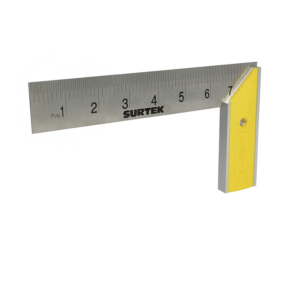 Escuadra de carpintero con mango plástico 8" Surtek 122251