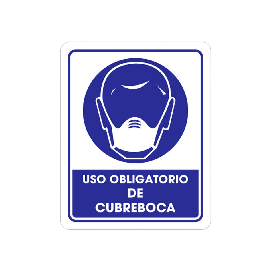 SEÑALAMIENTO USO CUBREBOCA 25 X 35CM, WE
