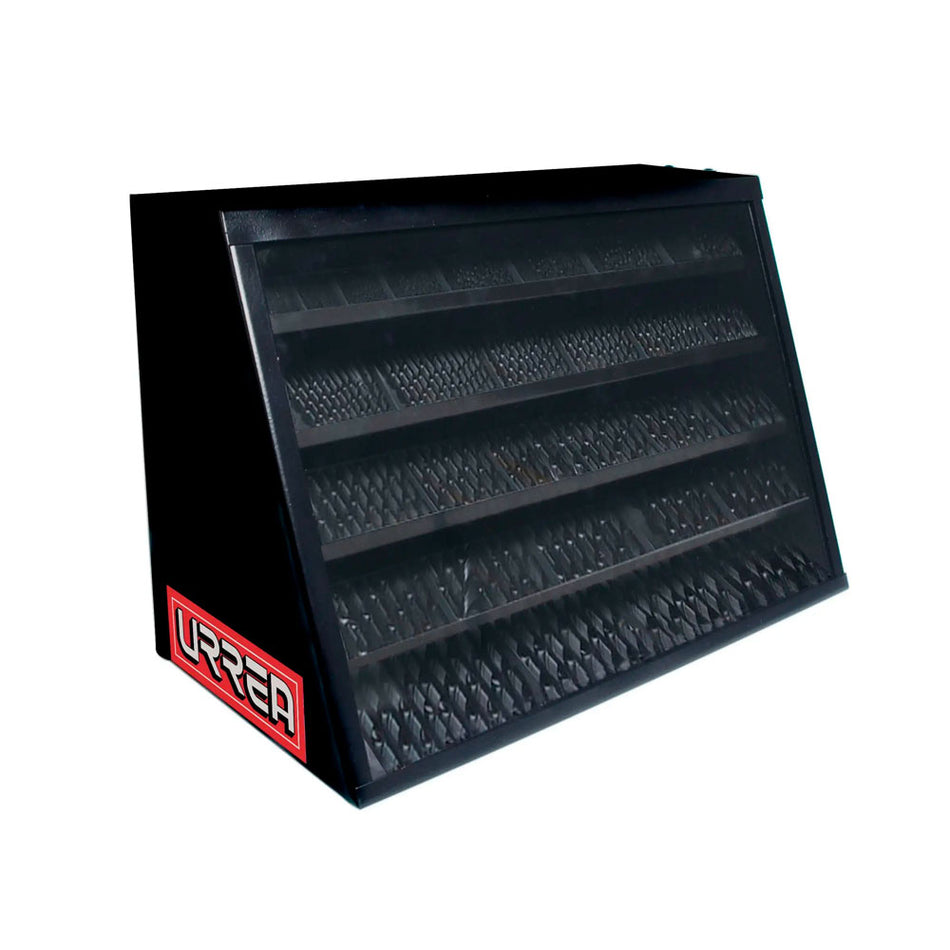 Exhibidor con brocas fraccionales de acero de alta velocidad, 306 piezas Urrea BROC01