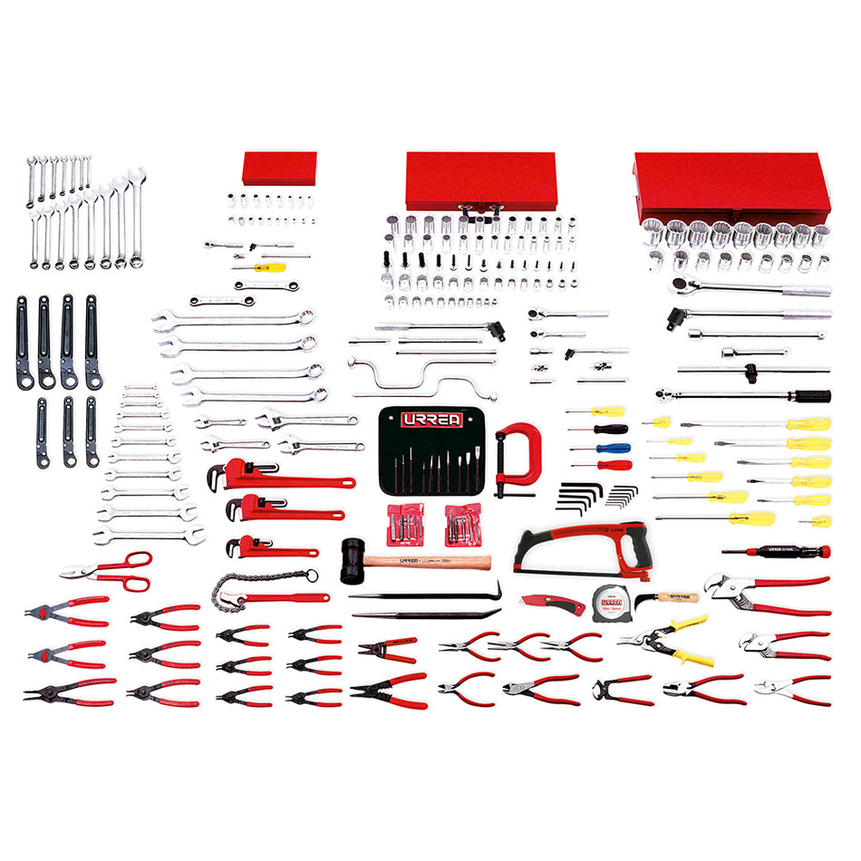 Juego maestro industrial en pulgadas 262 piezas, sin gabinete Urrea 99712B