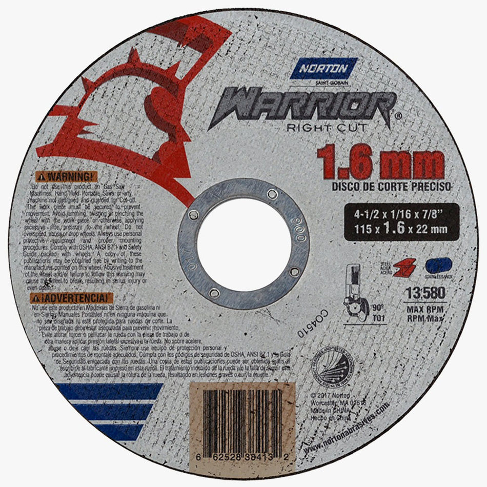 DISCO CORTE WARRIOR 4-1/2" X 1/16" X 7/8